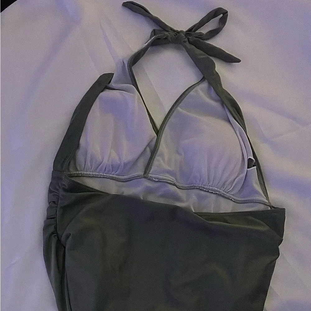 SHEIN Gray and White‎ Swimsuit